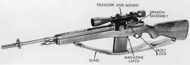 Mounted to the side of the M21 was a unique 3-9x40mm ART scope.