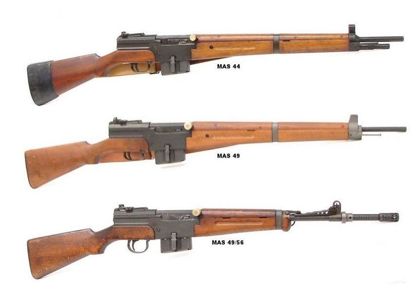 Comparison shot of the Rifles that came before and after